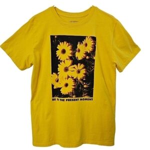 MIGHTY FINE T "BE IN THE PRESENT MOMENT" SZ XL YELLOW NWOT